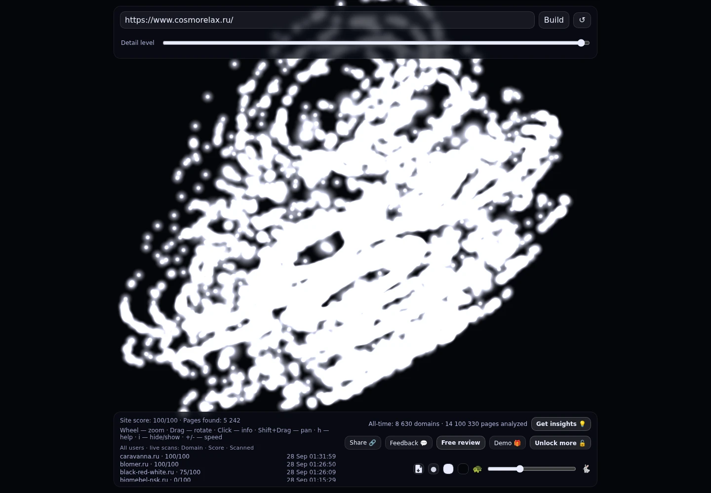 COSMORELAX &middot; граф Radar (RADAR_GRAPH)